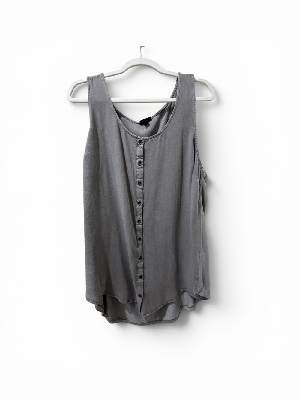 Torrid Size 2 Gray Sleeveless Henley Tank Top